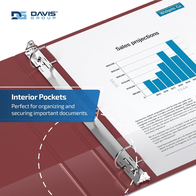 Davis Group Premium Economy 6-Pack 3-Ring Binders for School or Office, Round-Ring Binders, 2 Inch, Burgundy - Image 5